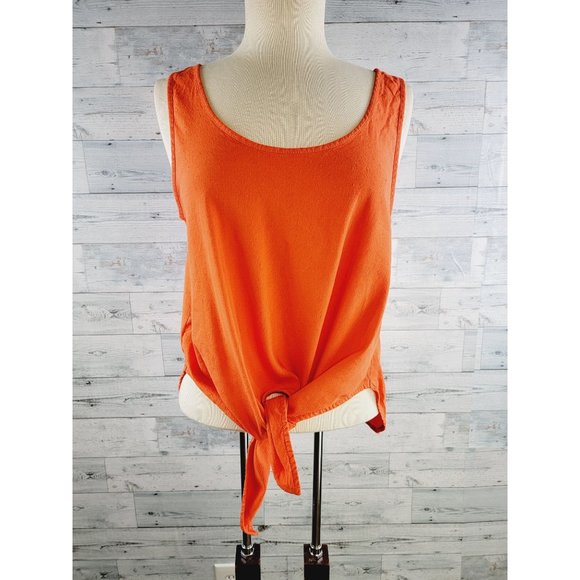 Lou & Grey For Loft Coral Linen Tank Top Small - Picture 1 of 8